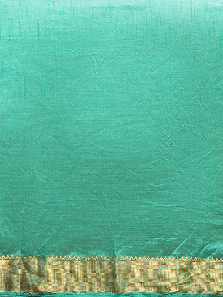 Plain Zari Border Art Handloom Woven Saree