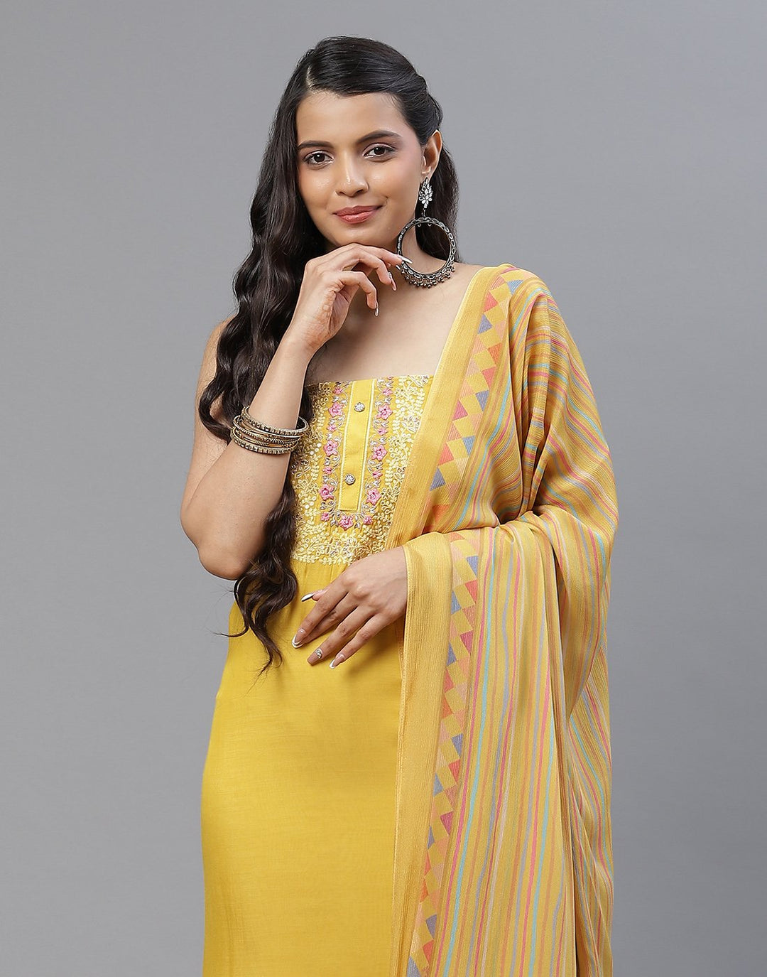 Muslin Embroidered Suit piece