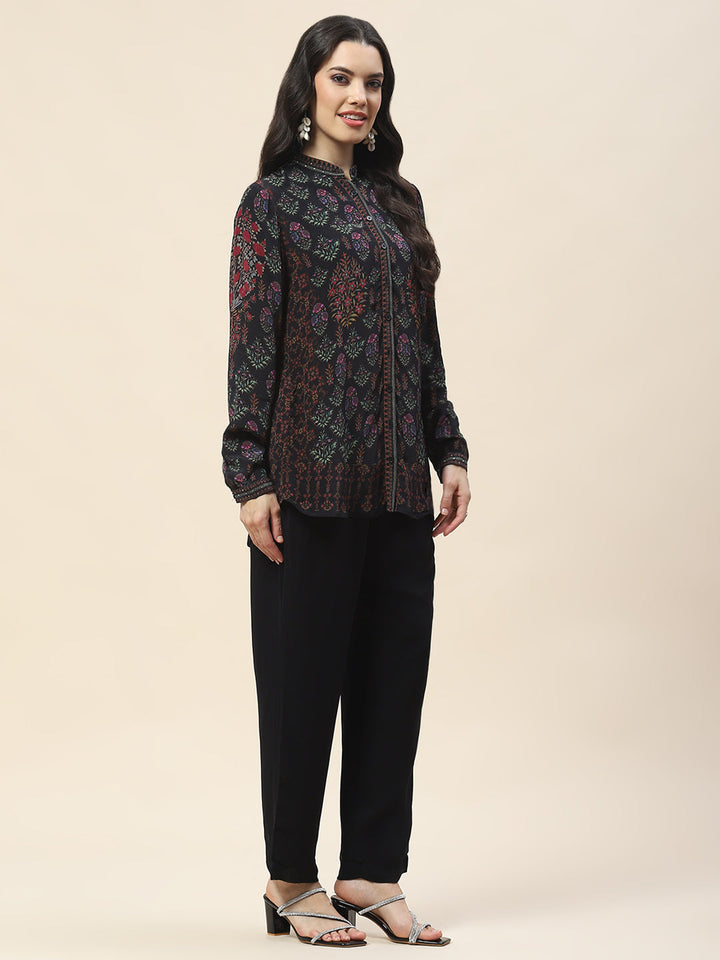 Digital Print Crepe Short Kurta