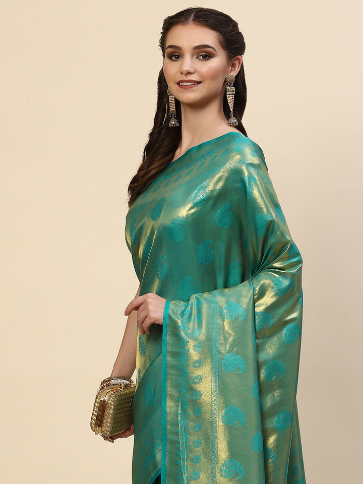 Plain Zari Border Handloom Woven Saree