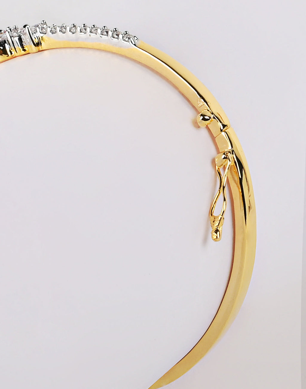 Gold Plated Bracelet Embellished With Diamond Stone