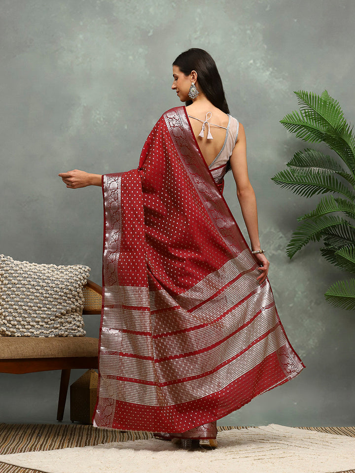 Woven Booti Art Silk Saree
