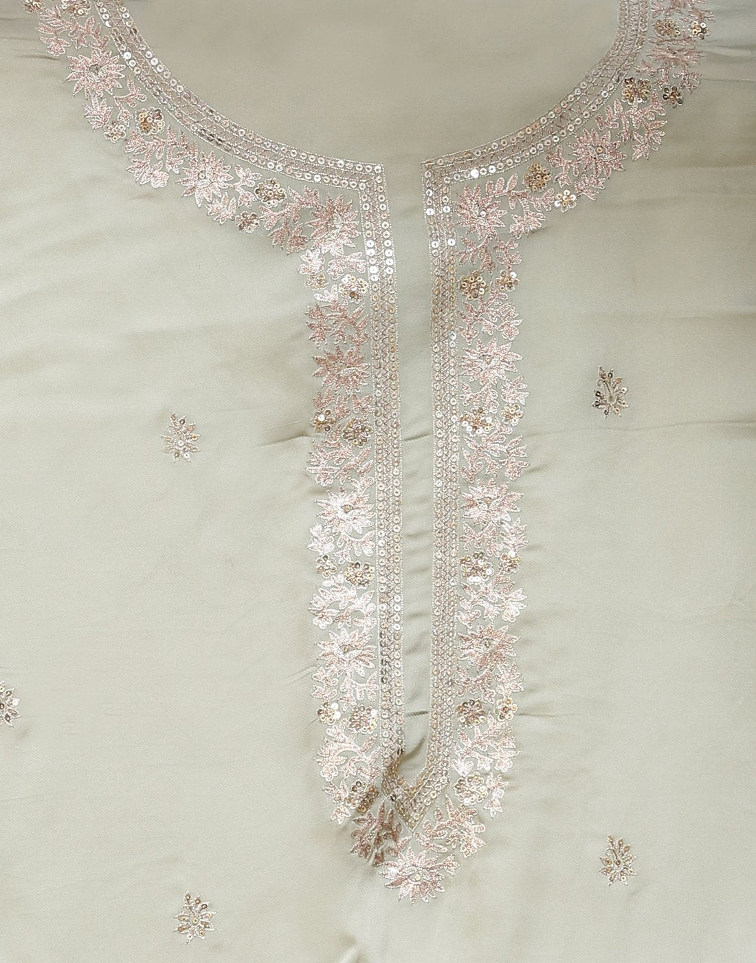 Embroidered Organza Kora Suit Piece