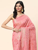 Floral Zari Jaal Cotton Woven Saree