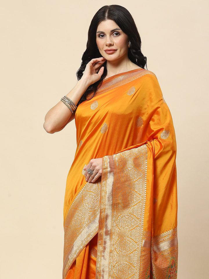 Zari Booti Woven Art Silk Banarsi Saree