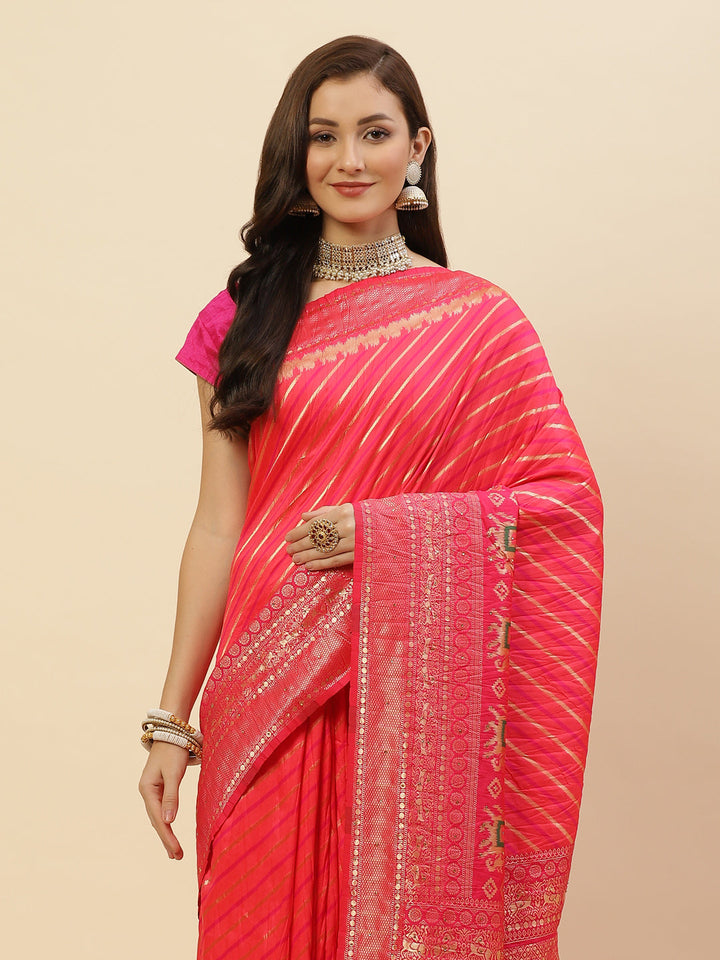 Stone Work Banarasi Woven Saree