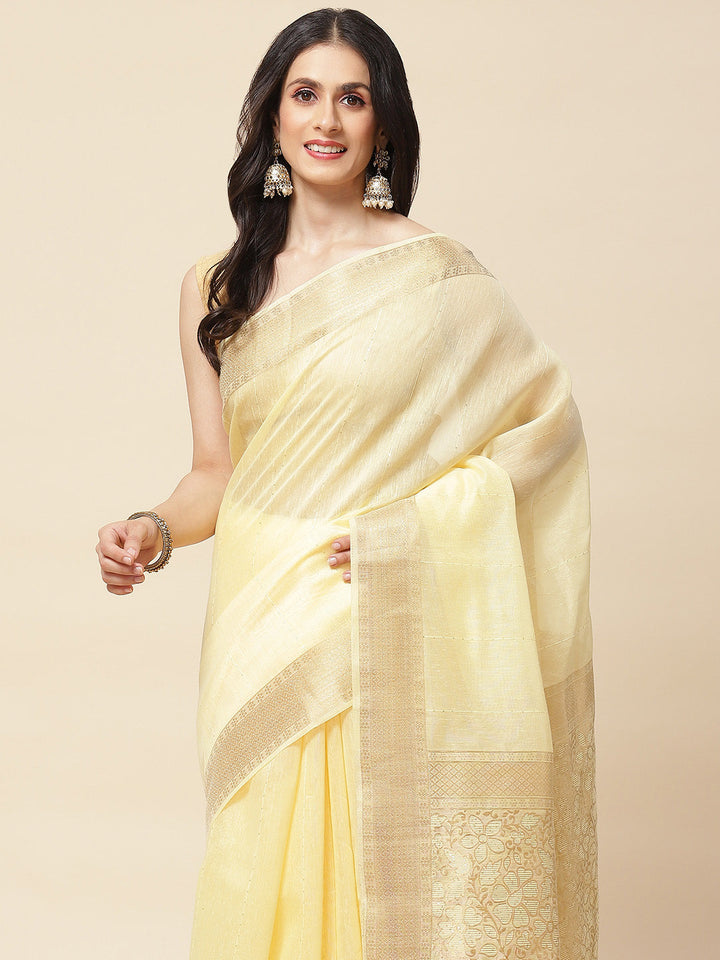 Zari Border Woven Cotton Saree
