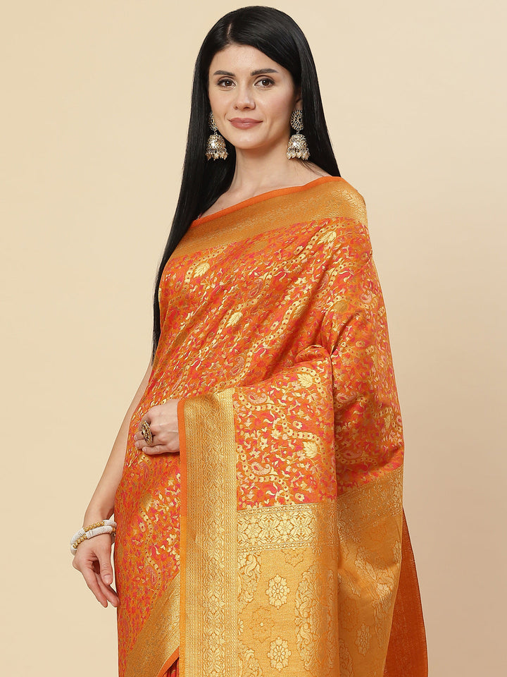 Zari Jaal Handloom Woven Saree