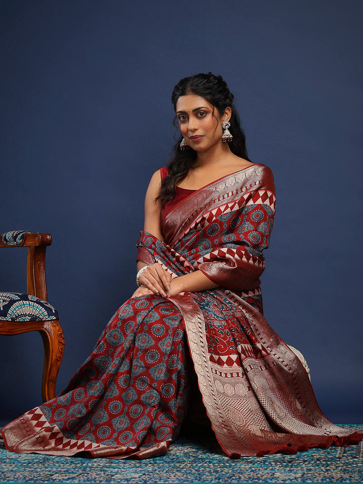 Digital Printed Art Silk Saree