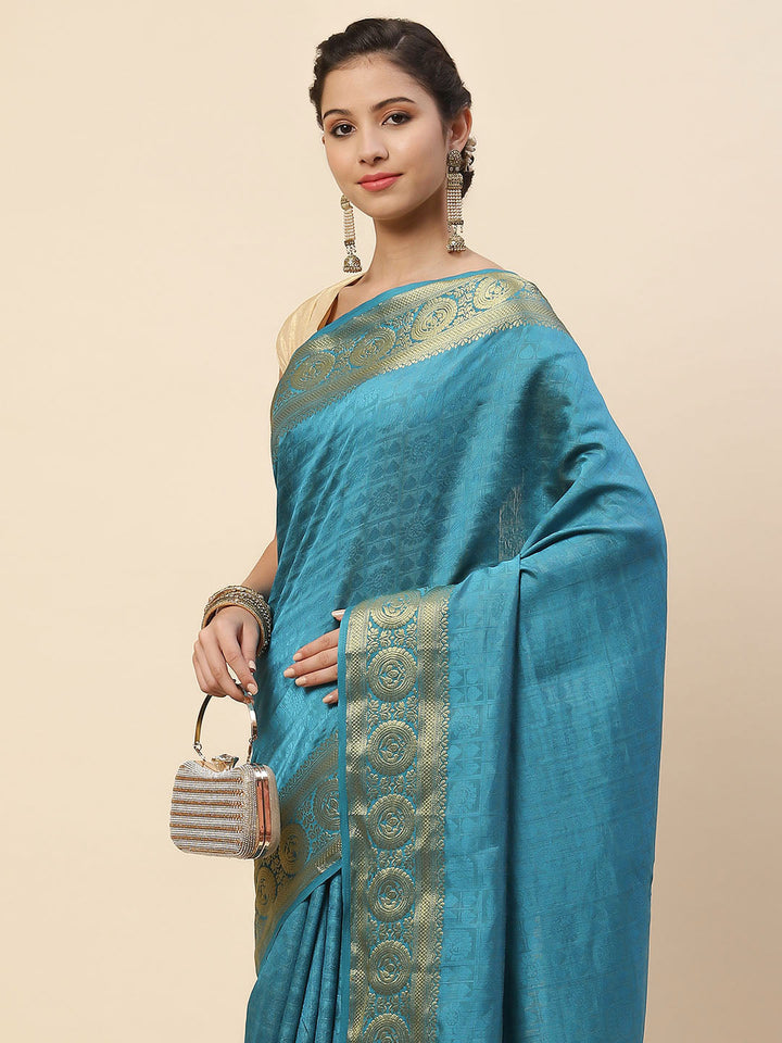 Plain Zari Border Art Handloom Woven Saree