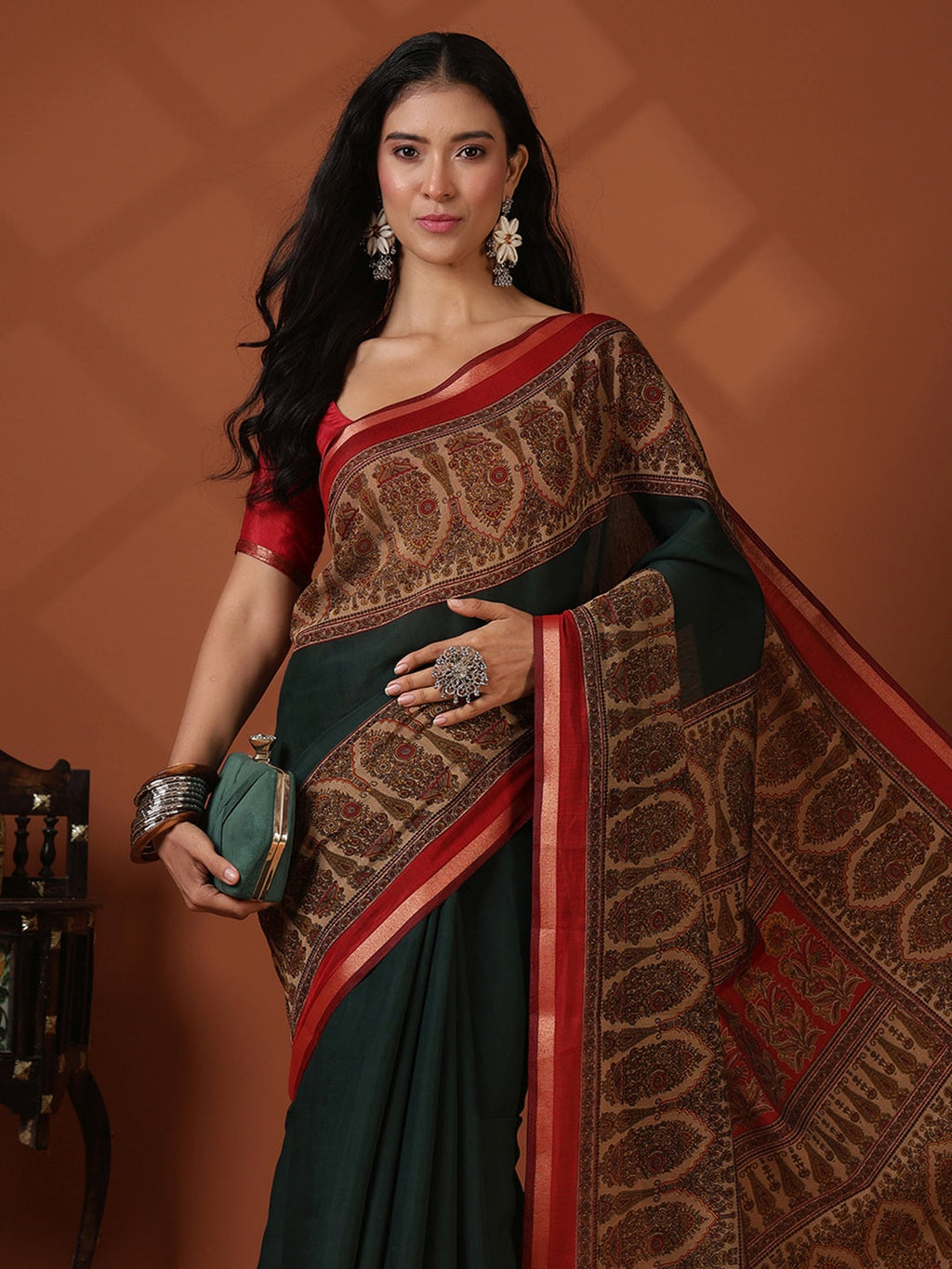 Digital Printed Art Silk Saree