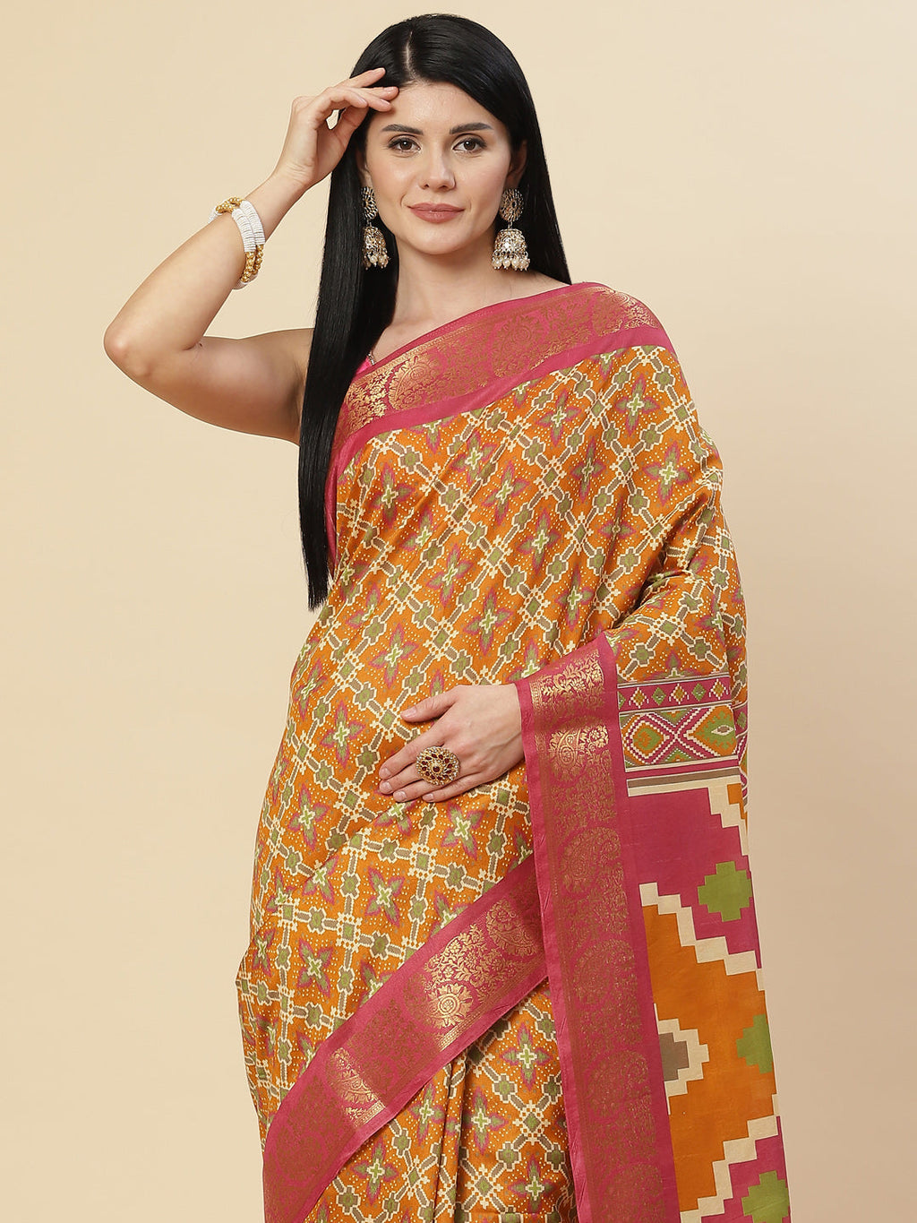 Patola Printed Handloom Saree