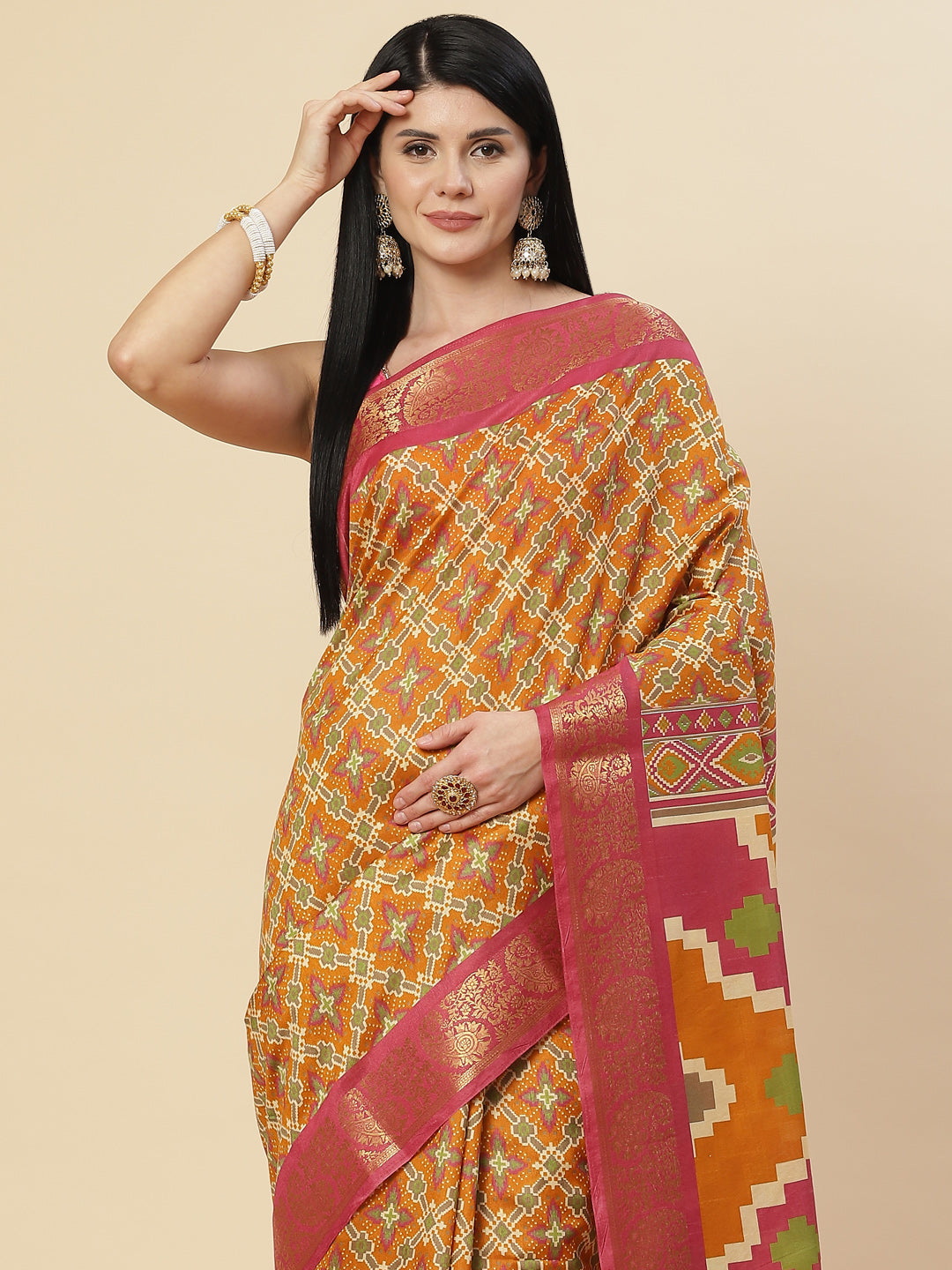 Patola Printed Handloom Saree