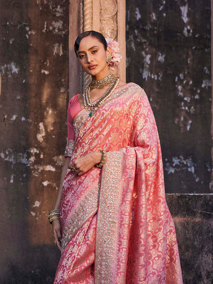 Gota Embroidered Handloom Saree