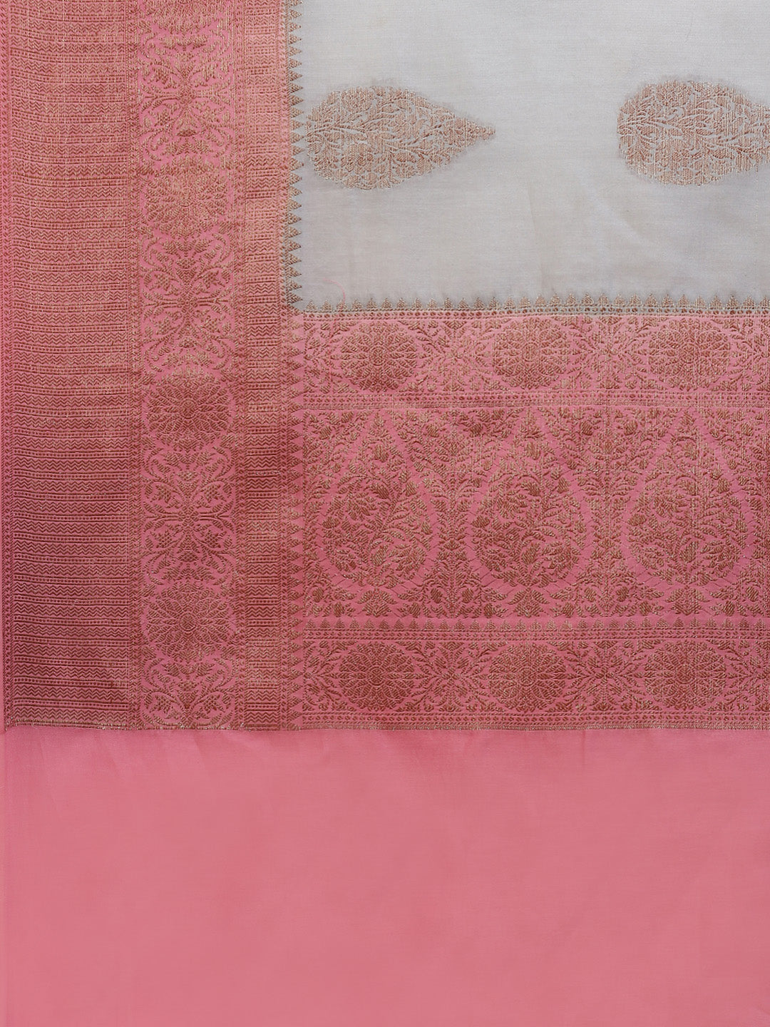 Zari Border Booti Cotton Woven Saree