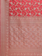 Floral Zari Jaal Georgette Plain Saree