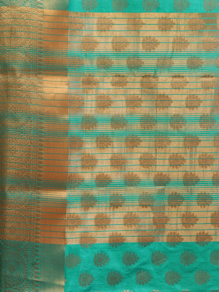 Zari Border Booti Handloom Woven Saree