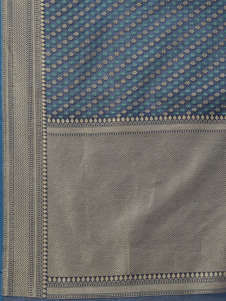 Zari Border Booti Cotton Woven Saree