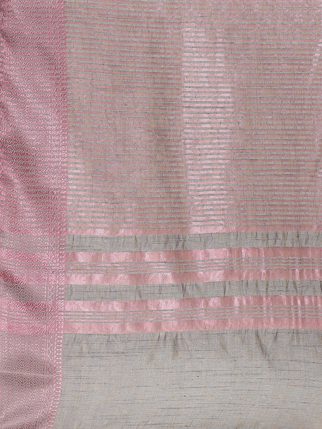 Plain Zari Border Handloom Woven Saree