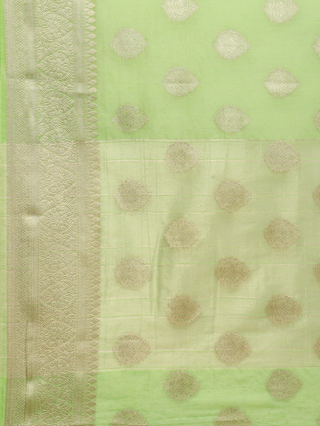 Zari Border Booti Handloom Woven Saree