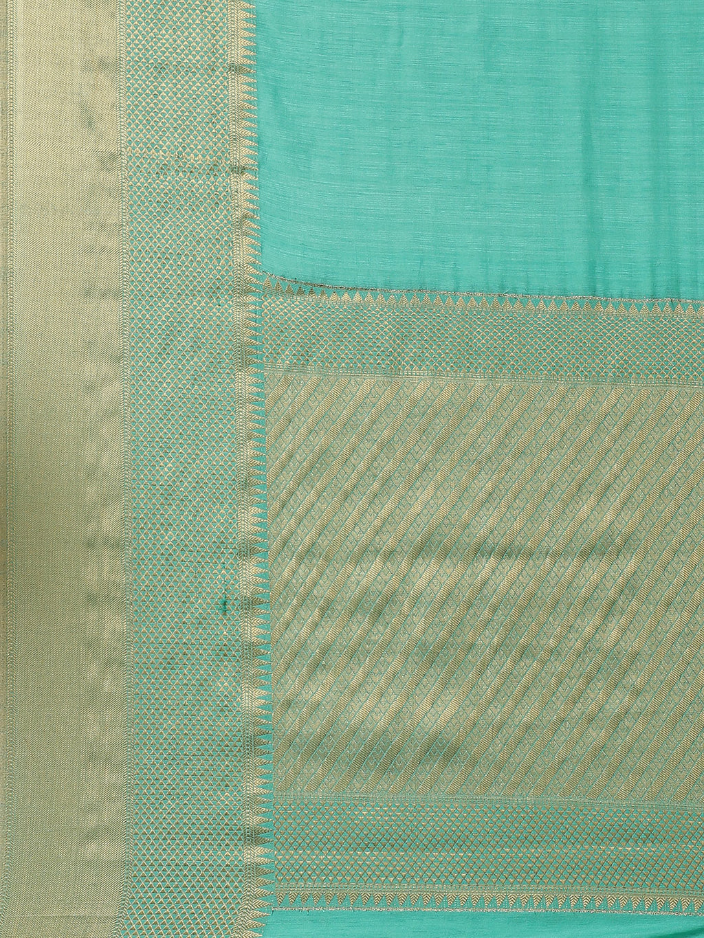 Plain Zari Border Art Handloom Woven Saree