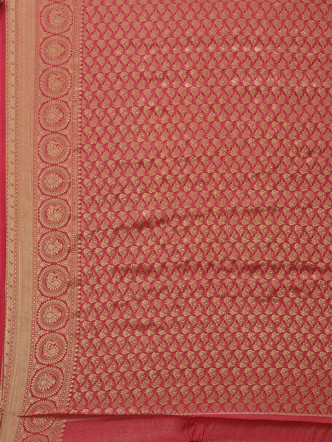 Brocade Zari Booti Art Handloom Woven Saree