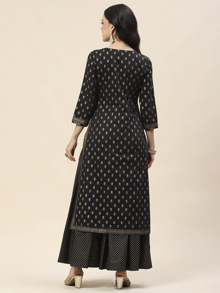 Embroidered Cotton Anarkali Kurta