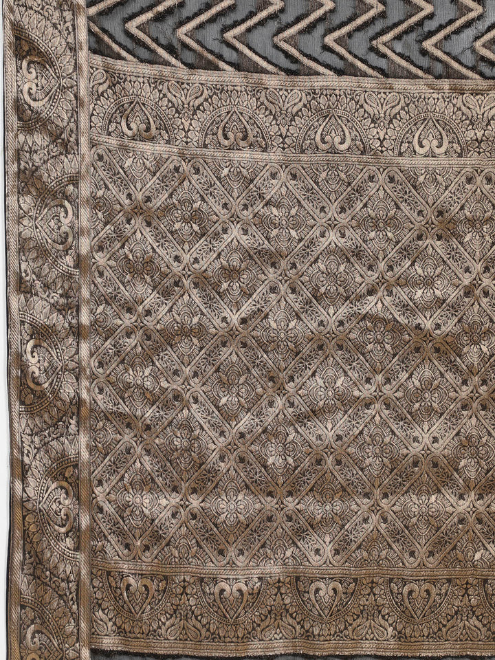 Zari Jaal Woven Chiffon Saree