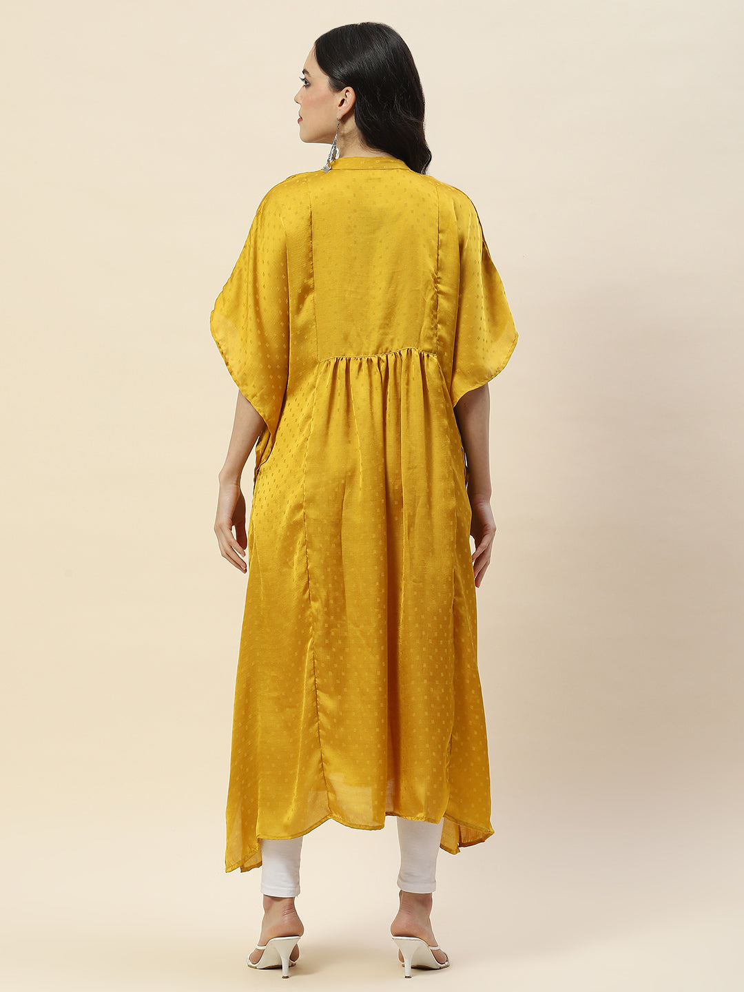 Neck Embroidered Cotton Kaftan Kurta