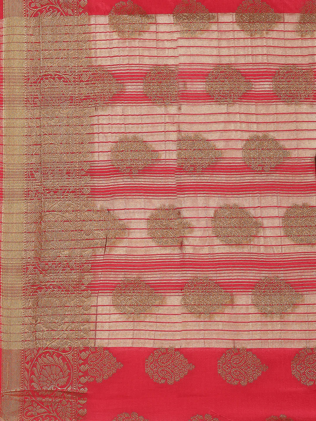 Zari Border Booti Handloom Woven Saree