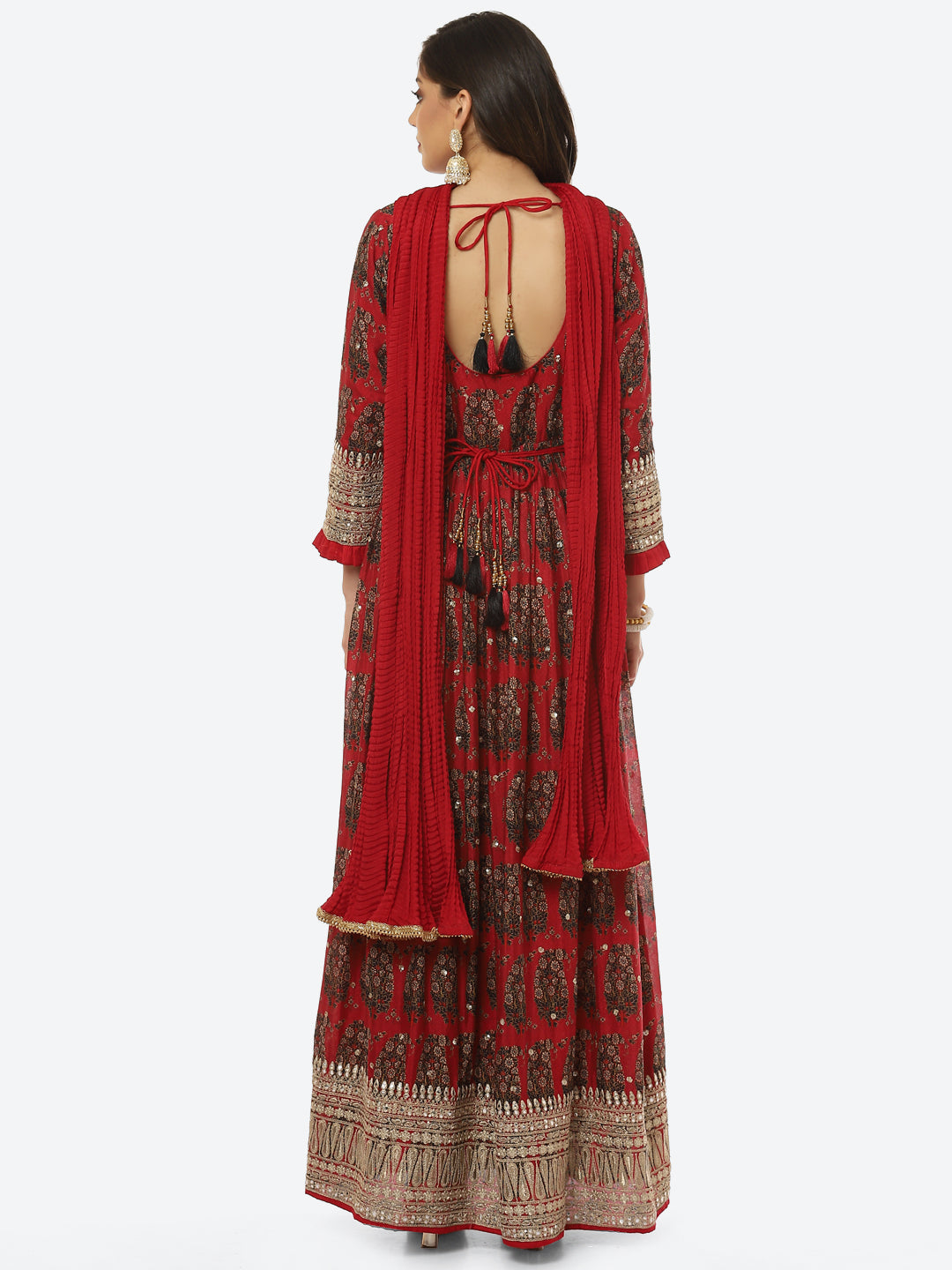 Printed Cotton Kurta With Chridar &amp; Dupatta