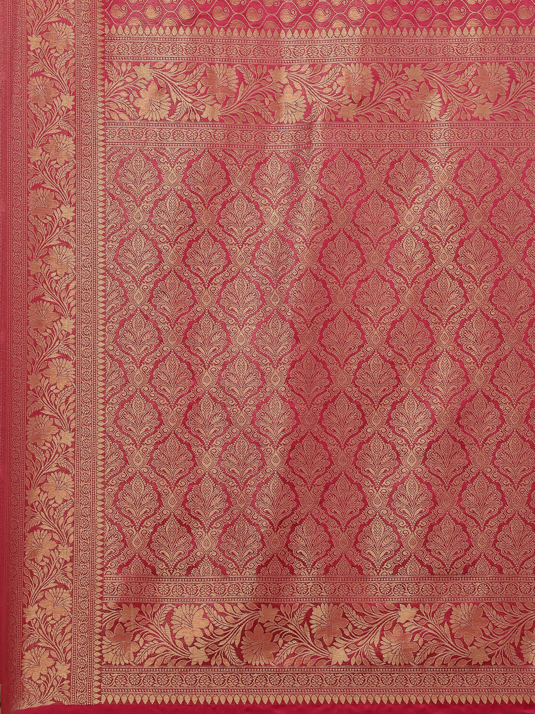 Brocade Zari Jaal Satin Woven Saree