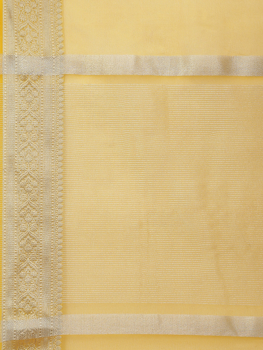 Zari Border Organza Plain Saree