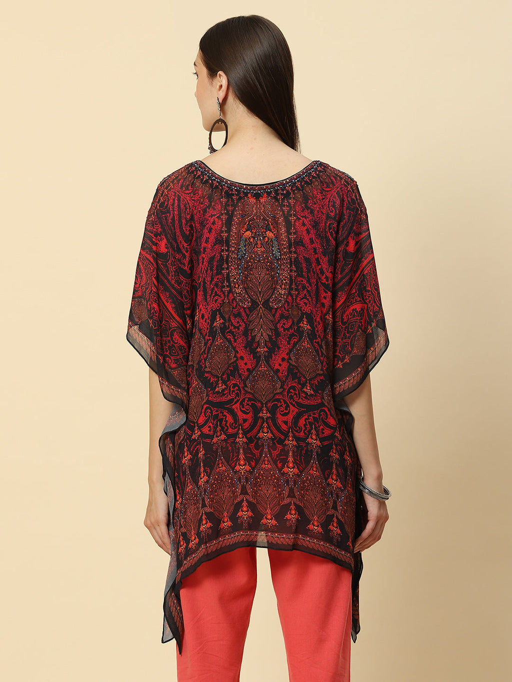 Digital Printed Georgette Kaftan Kurta