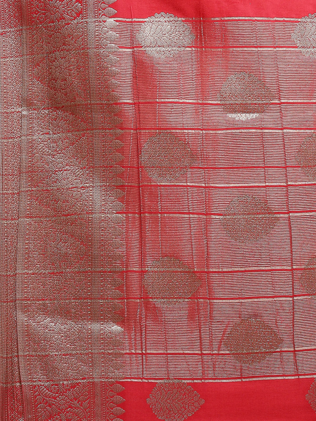 Zari Border Booti Handloom Woven Saree