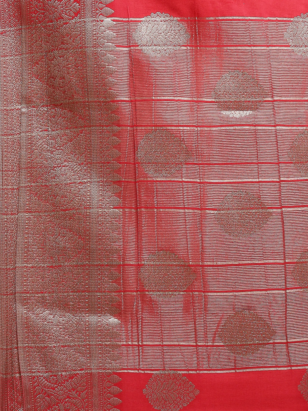 Zari Border Booti Handloom Woven Saree