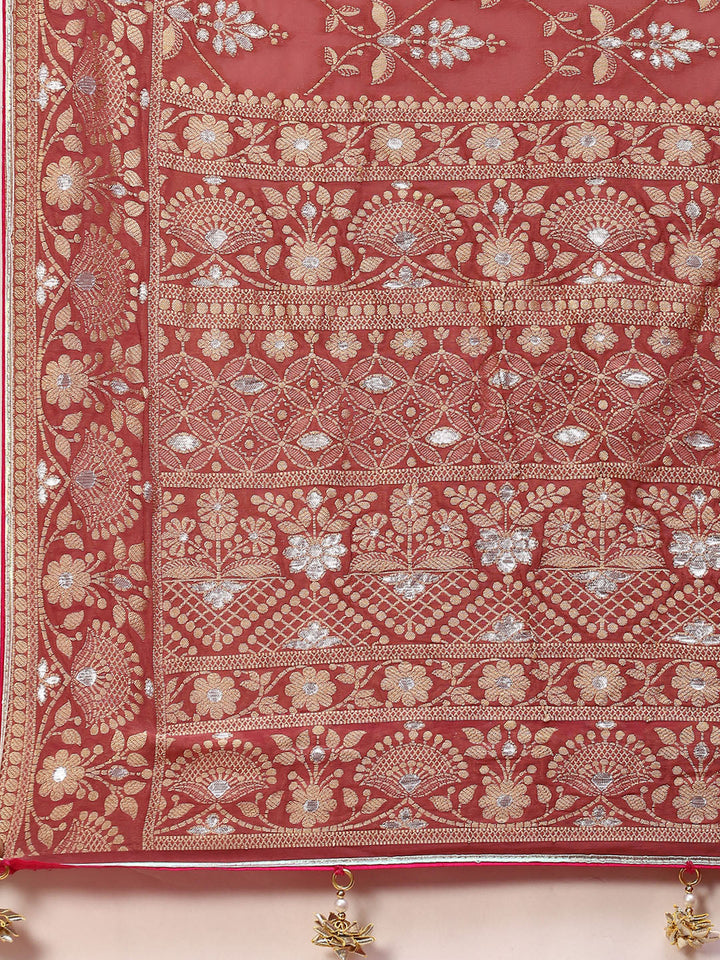 Banarasi Jaal Georgette Plain Saree