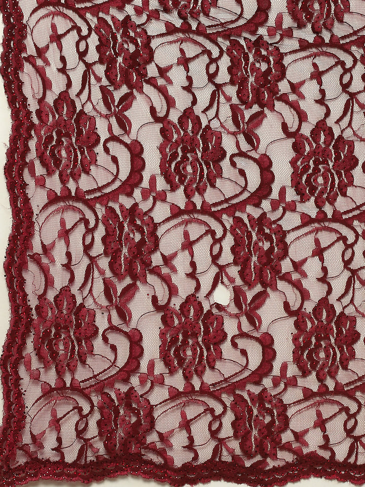 Stone Embroidered Lace Saree