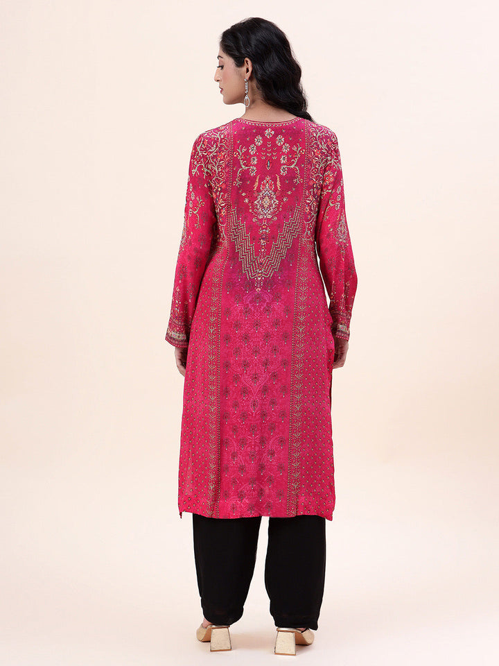 Digital Printed Crepe Kurta