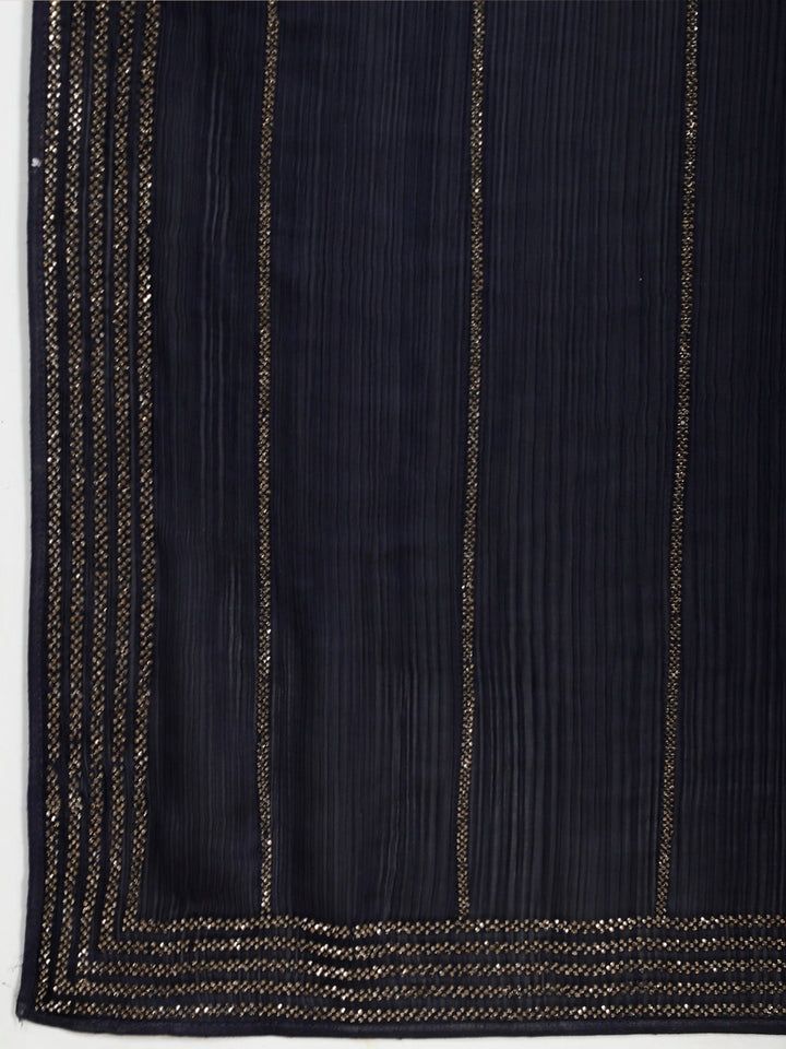 Stone Embroidered Chiffon Saree