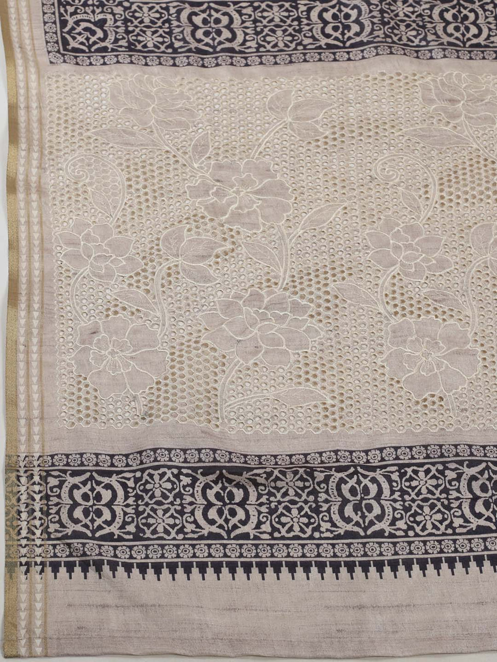 Printed Tussar Saree