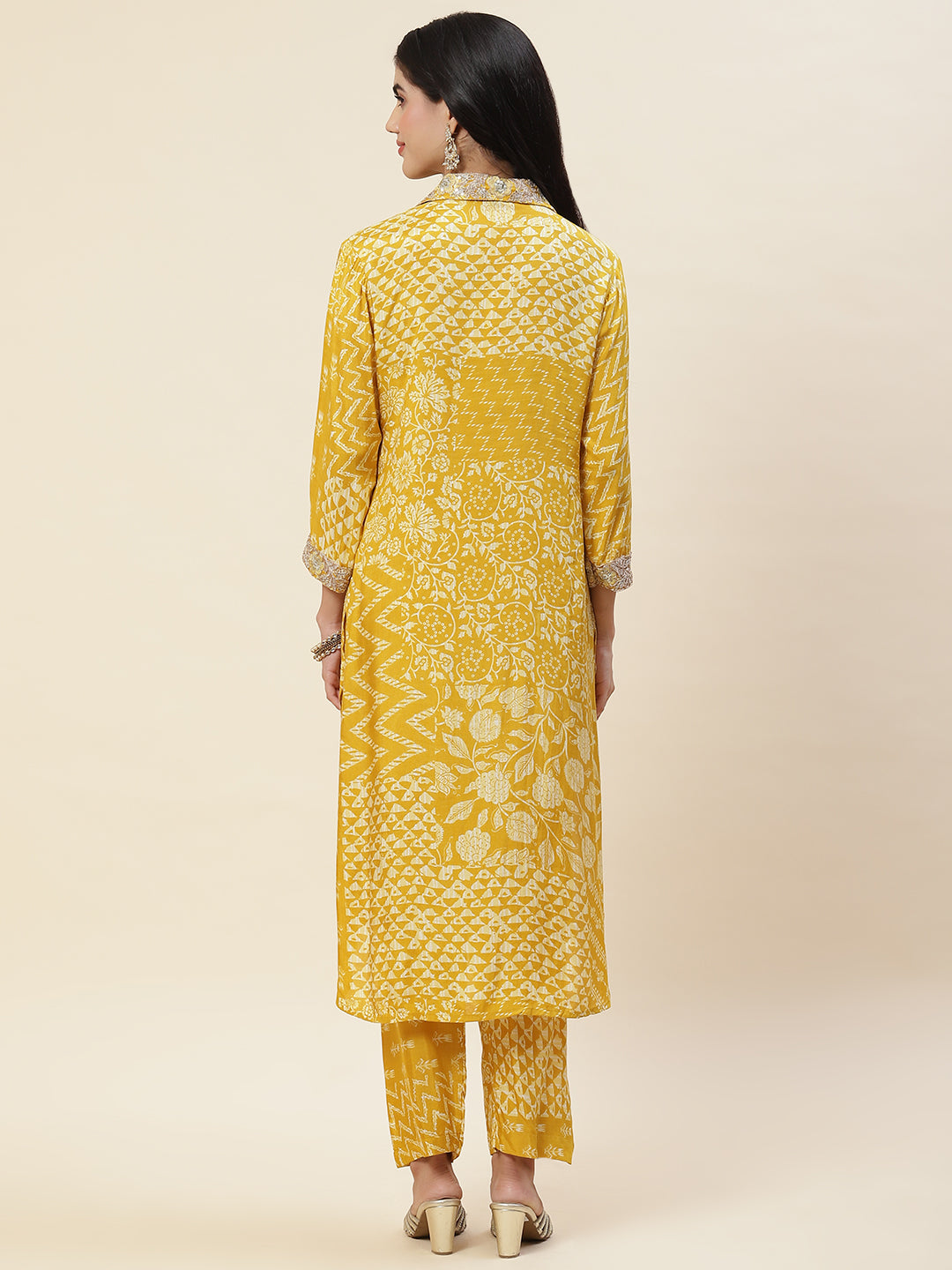 Printed Muslin Kurta With Pants