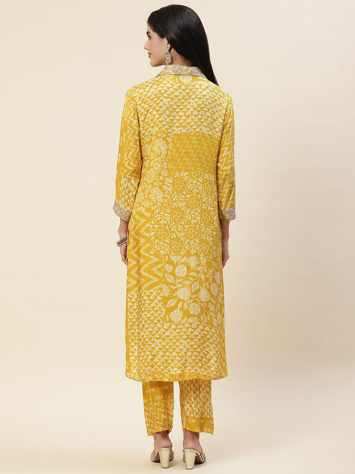 Printed Muslin Kurta With Pants