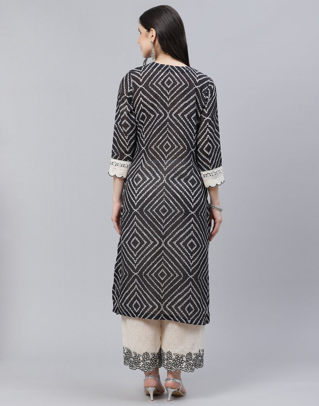 Bandhini Print Cotton Kurti with Palazzo