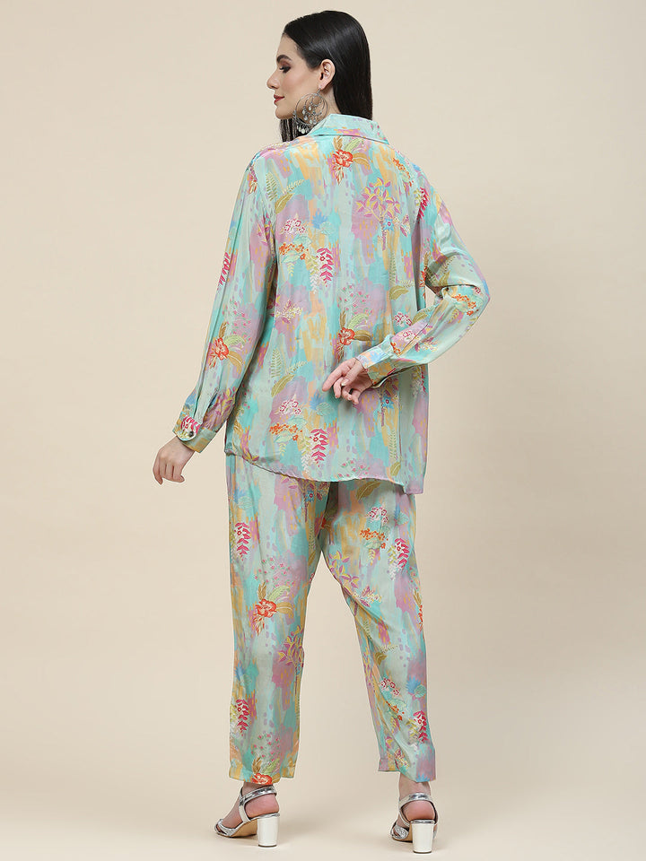 Printed Crepe Kurti With Pants