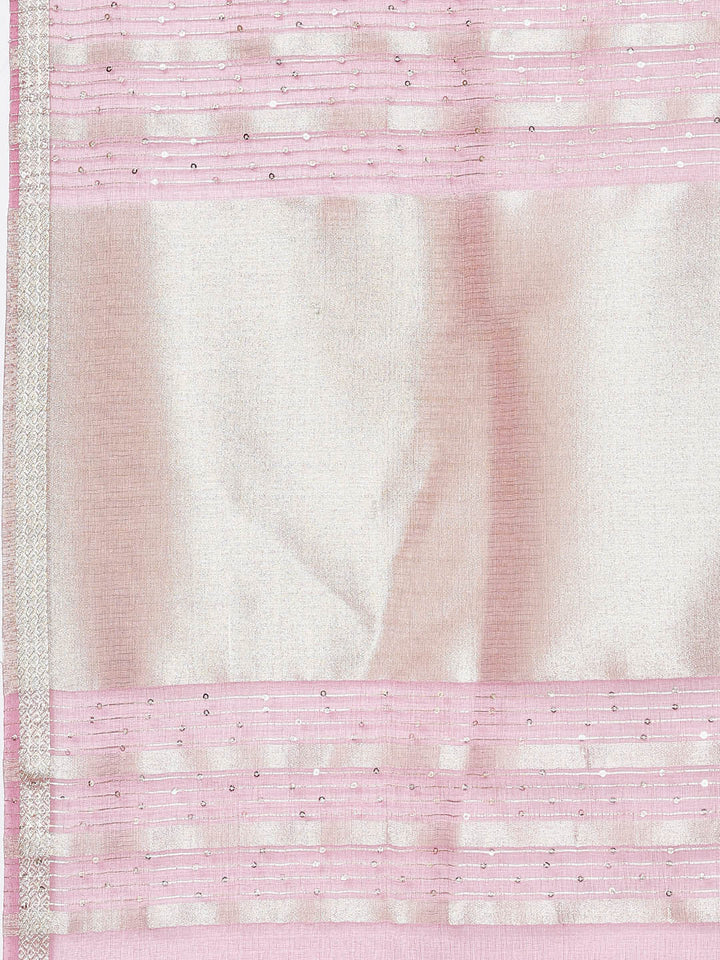 Plain Zari Border Organza Saree