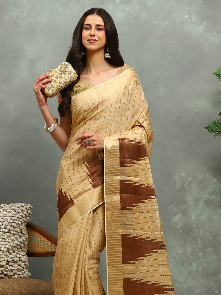Zaari Border Art Silk Saree