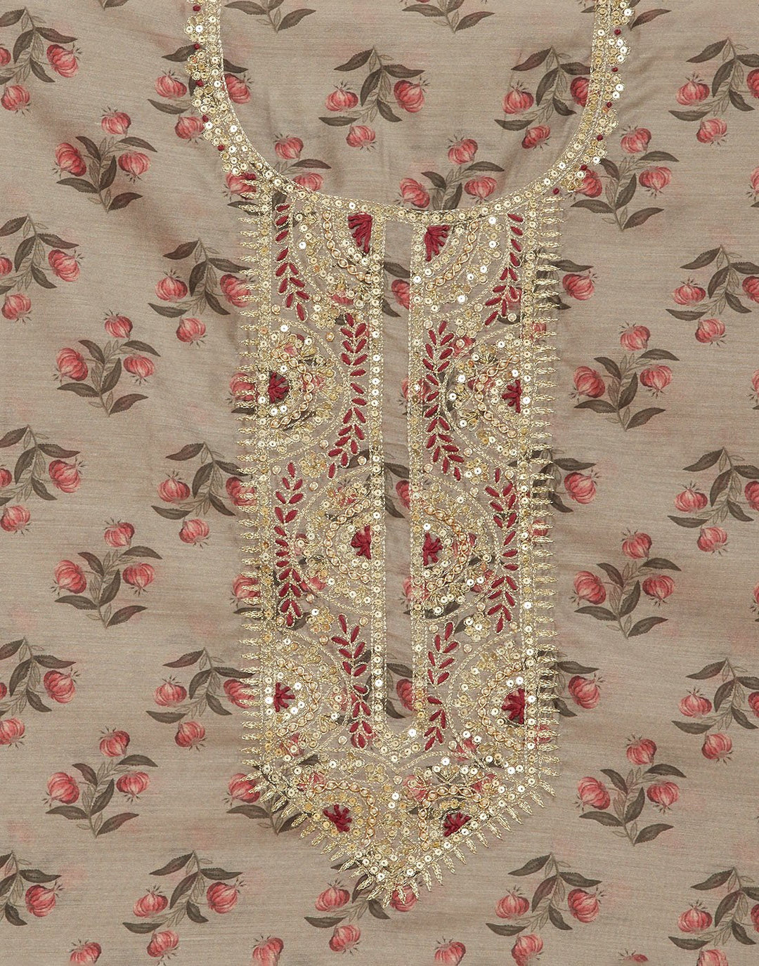 Embroidered Chanderi Suit Piece