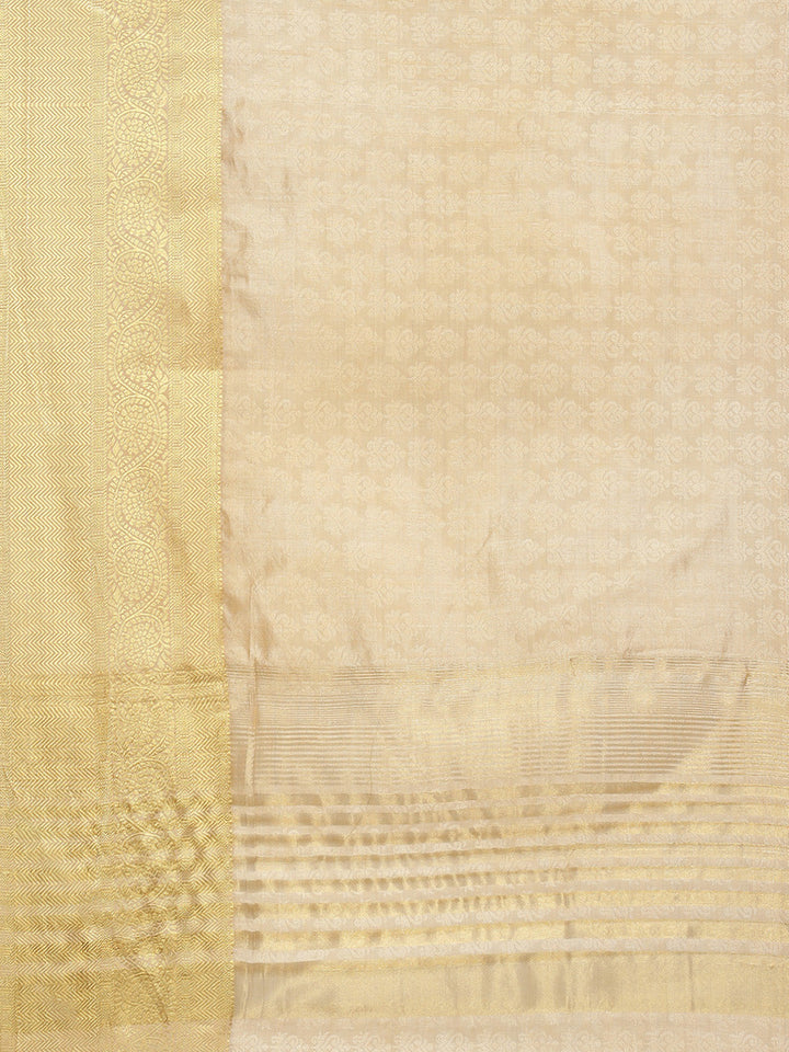 Plain Zari Border Art Handloom Woven Saree