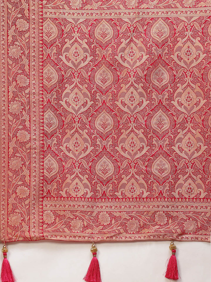 Zari Jaal Handloom Woven Saree